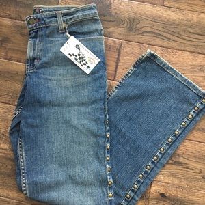 Greg Biffle NASCAR Studded denim jeans size 2 🚗